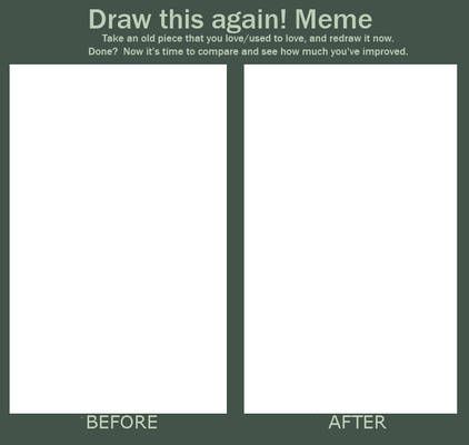 The Guns Mini-Tutorial: Center Axis Relock by PhiTuS on DeviantArt Draw This Again Challenge, Draw This Again, Art Improvement Before And After, Before After Template, Art Challenge Template, Before And After Template, Drawing Memes, Drawing Meme, Character Sheet Template