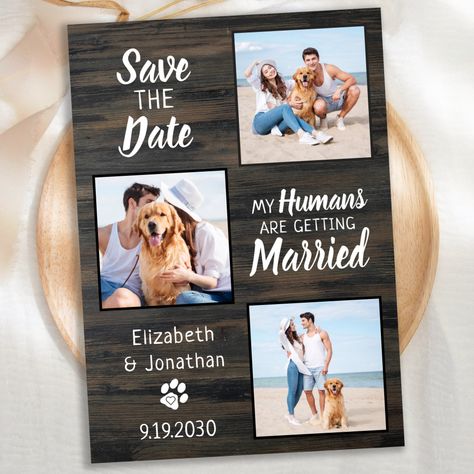 Getting Married Funny, Funny Save The Date, Funny Save The Dates, Rustic Wedding Save The Dates, Save The Date Wording, Unique Save The Dates, Rustic Save The Dates, Cat Wedding, Wedding Pets