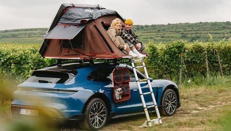 Porsche organizes a '... Rooftop Camping, German Countryside, Barbie Swimsuit, Traditional Martial Arts, Countryside Style, Grey Vans, Michelin Star Chef, Roof Tent, Turbo S