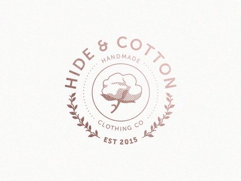 My wife started an online children’s apparel boutique called Hide & Cotton. We recently worked together on her new logo and I’m proud to be able to share it. You can find her work on the Hide &... Cotton Logo Design, Textile Branding, Great Logo Design, Logo Fleur, Apparel Boutique, Coffee Shop Logo, Logos Ideas, Farm Logo, Beautiful Logos