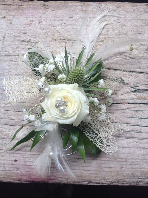 Brooch corsage by The Posy Barn Pin On Corsage, Wearable Flowers, Corsage And Boutonniere Set, Brooch Corsage, Corsage And Boutonniere, Diy Wedding Decorations, Boutonniere, Future Wedding, Diy Wedding