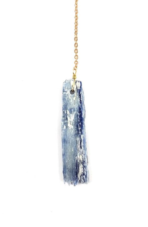 Crystal Garland, Mobile Beauty, Kyanite Jewelry, Kyanite Crystal, Golden Chain, Blue Kyanite, Energy Field, Throat Chakra, Ethereal Beauty