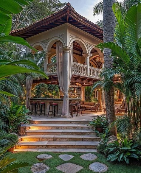 Spa Building Exterior, Hotel Resort Design, Spa Building, Brazil Houses, Luxury Mediterranean Homes, Castle House Design, Backyard Fireplace, Gorgeous Houses, Resort Design