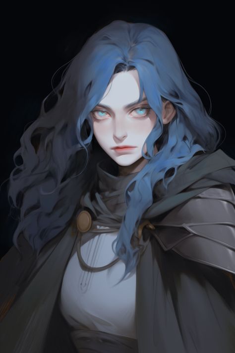 Blue haired rougue assasin Blue Hair Female, Female Rogue, Blue Black Hair, Sci Fi Fantasy, Hair Art, Character Portraits, Blue Hair, Female Art, Character Inspiration