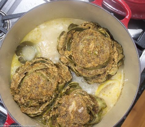 Sicilian Stuffed Artichokes with Parmesan and Garlic á la Florence Cipolla – Homemade Italian Cooking Stuffed Artichokes, Italian Recipes Appetizers, Sicilian Food, Artichoke Recipes, Sicilian Recipes, Recipes Appetizers, Best Italian Recipes, Homemade Italian, Italian Cooking