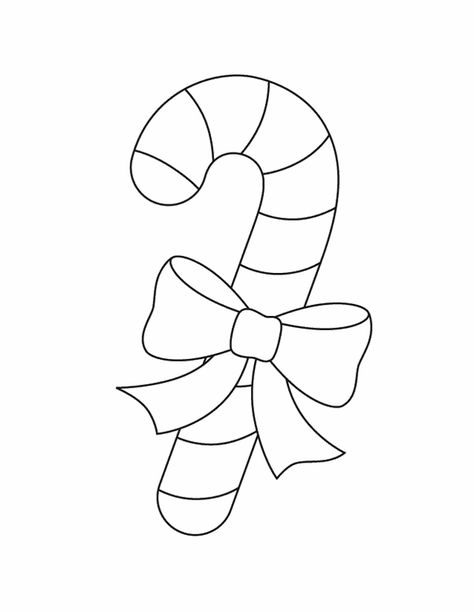 Candy Cane Coloring Pages For Preschoolers Candy Cane Template, Candy Cane Coloring Page, Christmas Coloring Sheets, Ornament Template, Preschool Christmas, Free Christmas Printables, Christmas Coloring, Christmas Templates, Christmas Coloring Pages