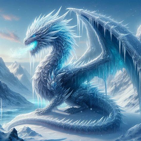 Dive into the frozen world of the Ice Dragon Experience icy majesty with our breathtaking image of the Ice Dragon. Emerging from the depths of the frozen lands, this imposing dragon is sculpted in hues of blue and silver, evoking the purity and power of ancient glaciers. Its glistening scales and piercing eyes capture the imagination, while its icy breath seems to freeze time itself. Perfect for adding a touch of mystery and grandeur to any space, this artwork is a tribute to the cold beauty and Diy Embroidery Art, Ice Dragon, Fantasy Rooms, Dragon Artwork Fantasy, Diy Artwork, Dragon Pictures, Creature Drawings, Fantasy Creatures Art, Dragon Artwork