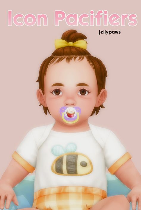 Icon Pacifiers | JellyPaws on Patreon Infant Cc, Mods Sims 4, Sims Inspiration, Sims Baby, Sims 4 Challenges, Sims 4 Traits, Sims 4 Expansions, Sims 4 Cc Folder, Los Sims