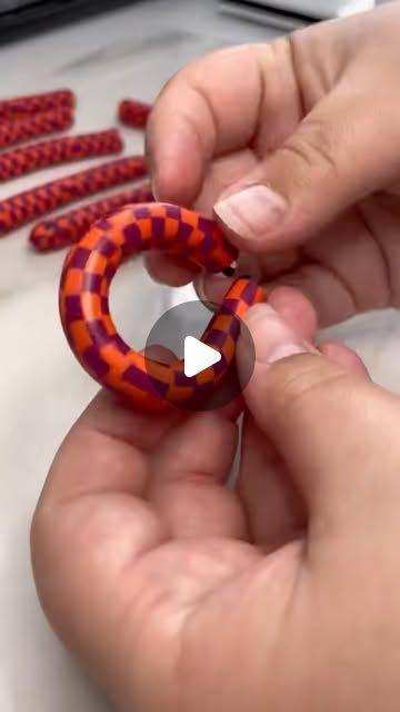 Tink[ear]rings | Maggie | Jewelry Designer | clay earrings on Instagram: "Checker board clay hoops in one on my favorite color combos 😍 #flashback #claycheckerboard #checkerboard #orangeandpurple #clayhoops #hoopearrings #howitwasmade #claytutorial #clayearrings #handmadeearrings" Checker Board, Hoop Design, My Favorite Color, Ear Rings, Clay Tutorials, Jewelry Designer, Polymer Clay Jewelry, Orange And Purple, Clay Jewelry