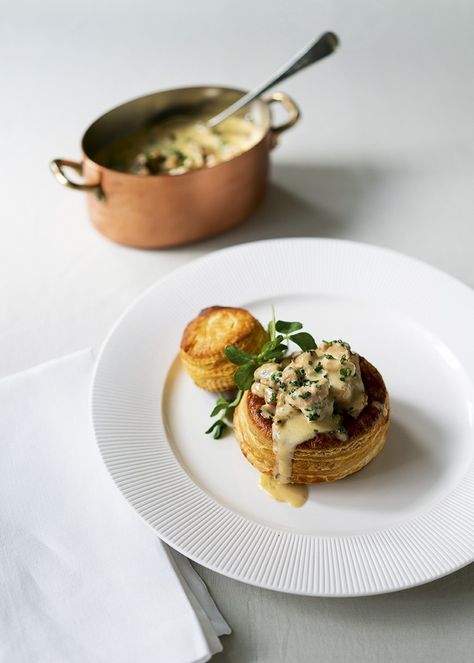 Chicken vol-au-vents | Food and Travel magazine Fancy Entrees, Chicken Vol Au Vent Recipe, Chicken Vol Au Vent, French Dinner, Vol Au Vent, European Recipes, Puff Pastry Sheets, Sauce For Chicken, Pastry Sheets