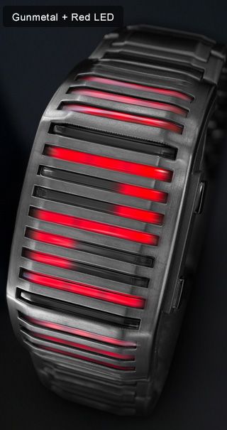 Kisai Neutron LED Watch. A customisable design, you can choose whether the watch displays the time by pulsing in & out or waving up & down. Integrated motion sensor technology means you can activate the display with a flick of the wrist or at the touch of a button. Weird Watch, Futuristic Watches, G Shock Men, Led Watch, Watch Display, G Shock Watches, Battlestar Galactica, Cool Tech, Casio G Shock