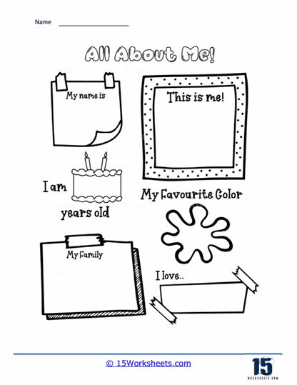 This Is Me! Worksheet - 15 Worksheets.com All About Me Kindergarten Activities, About Me Worksheet, Me Worksheet, All About Me Worksheet, Educational Activities For Preschoolers, Activity For Preschoolers, Practice Writing, Teacher Things, All About Me