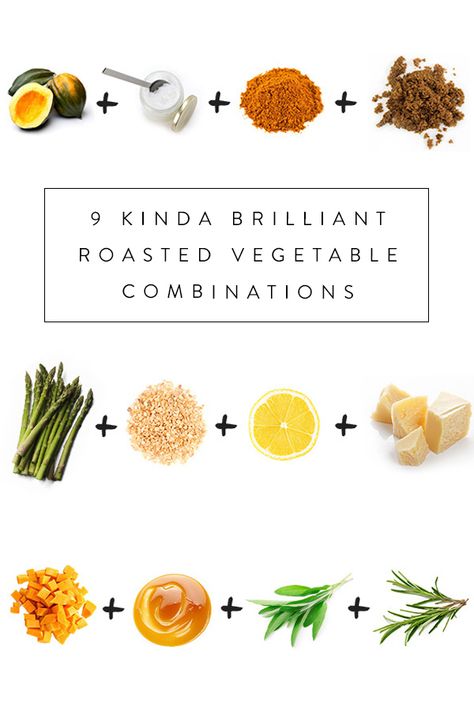 9 Kinda Brilliant Roasted Vegetable Combinations via @PureWow Vegetable Combinations, Healthy Meals Ideas, Roasted Vegetable Recipes, Roasted Vegetable, Meals Ideas, Potato Cakes, Acorn Squash, Vegetable Sides, Veggie Sides