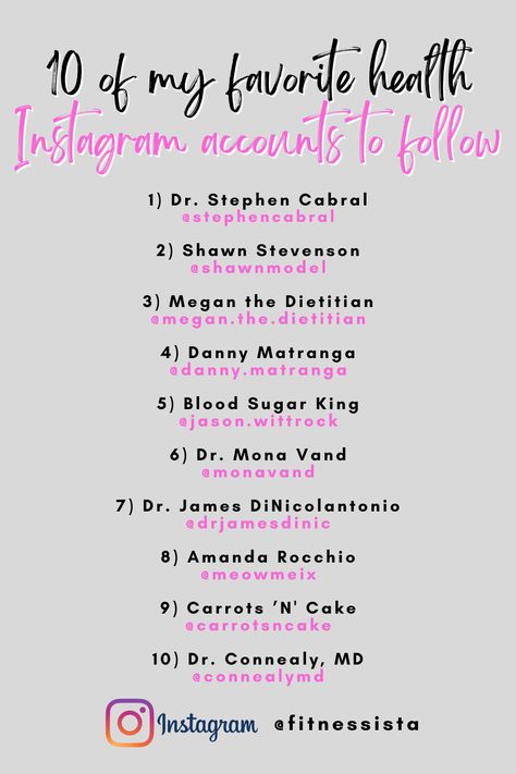 Sharing 10 of my favorite health accounts to follow on Instagram! Check out the full list here Accounts To Follow On Instagram, Inspiring Instagram Accounts, Weight Training Routine, Integrative Health, Naturopathy, Friends Happy, Instagram Accounts To Follow, Wellness Routine, Healthy Lifestyle Tips