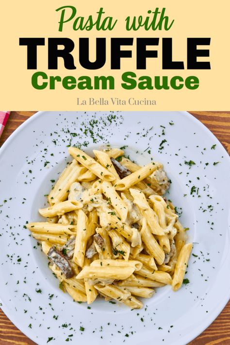 Truffle Sauce Pasta, Truffle Oil Pasta Recipe, Truffle Sauce Recipe, Truffle Oil Pasta, Truffle Cream Sauce, Truffle Oil Recipes, Truffle Cream, Truffle Sauce, Cream Sauce Pasta