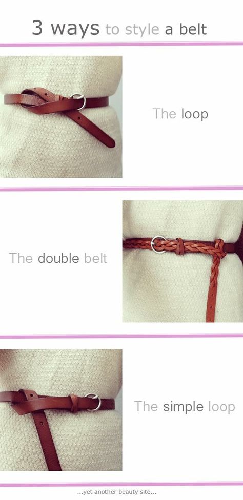 How To Tie A Belt, Plus-koon Muoti, Diy Fashion Hacks, Casual Styles, Belt Style, Fashion Hacks Clothes, Looks Chic, Clothing Hacks, Mode Inspiration