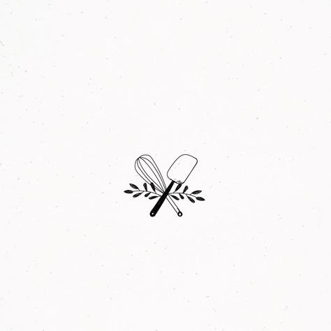 Whisk And Knife Tattoo, Tattoos For Bakers, Cooking Logo Ideas, Cooking Logo Design, Whisk Tattoo, Baking Tattoo, Pastry Logo, Chef Tattoo, Baking Logo Design