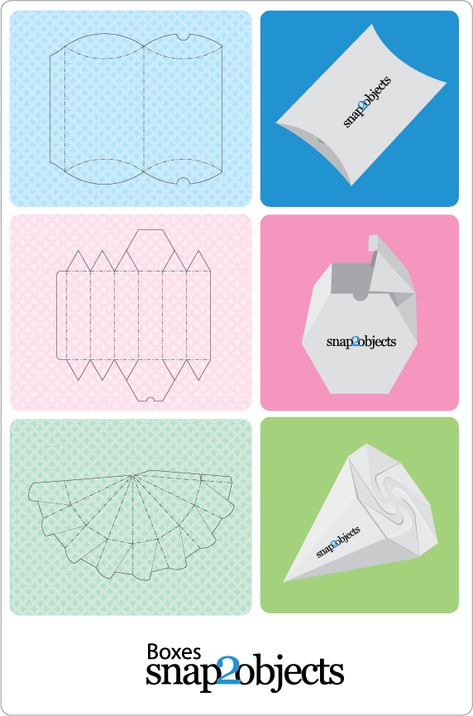 Free Merchandising Box Templates II | snap2objects 3d Templates, Paper Box Diy, Paper Box Template, Box Templates, Printable Box, Packaging Template, Origami Paper Art, Origami Box, Unique Packaging