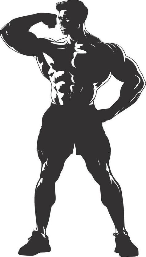 Builder Logo, Cartoon Body, Gym Poster, Gym Art, Logo Icon, Body Builder, Gym Motivation, Art Dolls, Vector Art