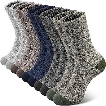 SIMIYA 5 Pairs Merino Wool Socks Mens, Super Thick Mens Hiking Socks Thermal Wool Socks for Cold Weather Wool Hiking Socks, Outdoor Socks, Thermal Socks, Merino Wool Socks, Work Socks, Hiking Socks, Soft Sock, Winter Socks, Warm Socks