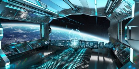 Intérieur de grunge de vaisseau spatial avec vue sur la planète terre | Télécharger des Photos Premium Earth 3d, Sci Fi Architecture, Earth View, Spaceship Interior, Interior View, Star Wars Characters Pictures, Futuristic Background, Earth Atmosphere, Spaceship Concept