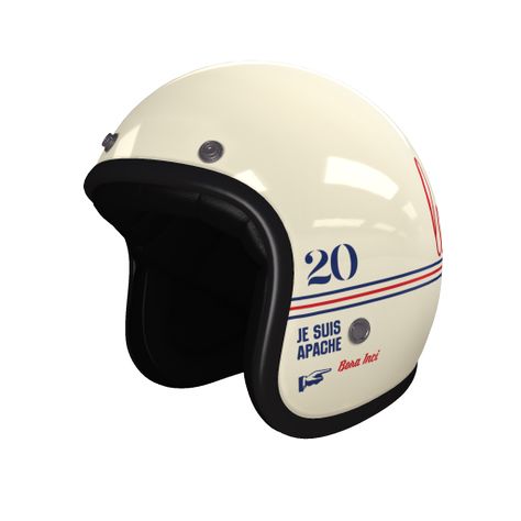 helmade TWO x Les Apaches Statement Check this out! My very personal #helmade design on helmade.com :https://www.helmade.com/en/helmade-one-50-145.html Classic Helmet Motorcycles, Helm Bogo Retro, Retro Bike Helmet, Helm Retro, Helmet Graphics, Classic Helmet, Motorbike Clothing, Honda C70, Retro Helmet