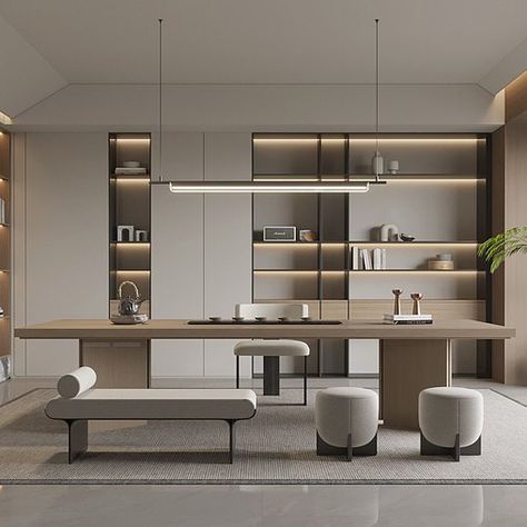 Office Wall Furniture Design, Modern Elegant Office Design, Director Office Interior, Office Modern Design, Modern Office Design Inspiration, Ceo Office Design, Modern Office Interior, Ceo Office, Modern Office Interiors