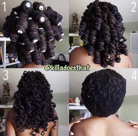 Loc Hairstyles For Women Birthday, Roller Set On Locs, Curling Locs With Perm Rods, Locs Perm Rods, How To Curl Locs Without Rollers, Curled Locs With Flexi Rods, Flexi Rods On Locs, Loc Curls Styles, Loc Styles Medium Updo Women