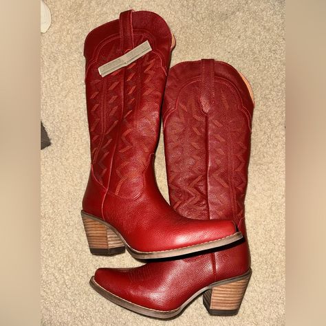 Brand New With Tags. Never Worn Vintage Red Cowboy Boots, Rodeo Fits, Cowgirl Ankle Boots, Red Cowgirl Boots, Coachella 2024, Dingo Boots, Black Leather Cowboy Boots, Red Cowboy Boots, Dance Boots