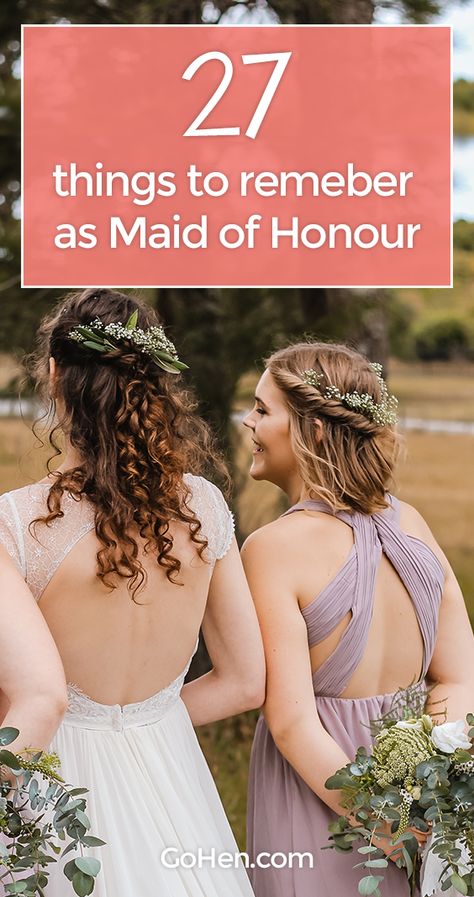 So your partner-in-crime is getting married and she’s asked you to be her maid of honour. What an exciting time for both of you! Although, now comes the tricky bit - planning the actual thing!   #bridesmaidduties #bridesmaid #bridesmaiddutieschecklist #bridesmaiddutiesideas #bridesmaiddutyideas #wedding #weddingideas #maidofhonour #weddinginspiration Maid Of Honor Questions To Ask The Bride, Bridesmaid Duties Checklist, Wedding Photo Checklist, Wedding Questions, Bridesmaid Duties, Bridesmaid Inspiration, The Maid, Free Checklist, Wedding Venue Inspiration