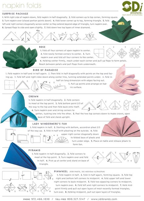 Diy Napkin Folding, Napkin Folding Tutorial, Table Etiquette, Creative Napkins, Folding Ideas, Dining Etiquette, Diy Napkins, Folding Origami, Napkin Folding