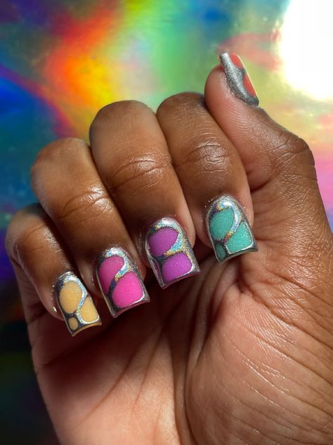 Mom Nails Short, Short Nail Designs Acrylic, Junk Nail Designs, Braider Nails, Nail Art Natural, Short Natural Nails, Thermal Nails, Junk Nails, Natural Nail Art