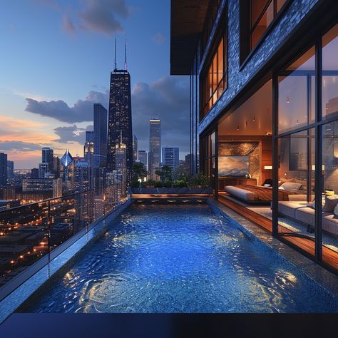 Soar above the city in this high-rise luxury apartment in Chicago, a 7,000 sq ft contemporary gem with five decadent bedrooms. Experience urban living at its finest with a rooftop pool offering a stunning view of the Chicago skyline. Share what aspect of this high-rise haven allures you for cosmopolitan living. Join the conversation and follow for peak urban luxury! 🌆🏙️ #HighRiseLuxury #ContemporaryUrban #ChicagoSkyline #dreamhomeinspiration #luxuryliving #luxurydesign Chicago High Rise Apartment Aesthetic, Highrise Apartment Living Room, Chicago High Rise Apartment, Skyline Apartment, Highrise Apartment, Pool Apartment, Chicago Penthouse, High Rise Condo, August Moodboard