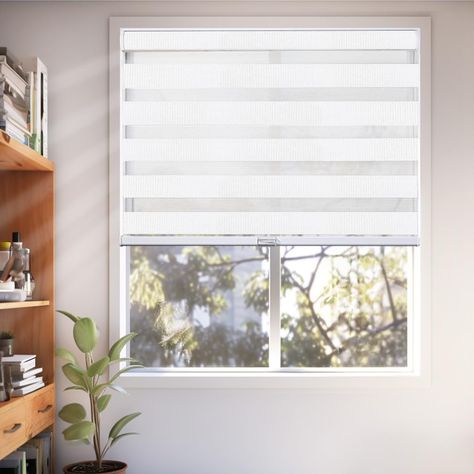 PRICES MAY VARY. Polyester Chicology blinds and window shade - Designed for an everyday use Window blinds cordless - Cordless pull down blinds made for ease and safety Zebra shades for windows , kitchen blinds, blinds for bathroom windows Window blind - With alternating sheer and solid fabric Window shades and blinds - Width has a 1/2-inch deduction. Hardware included