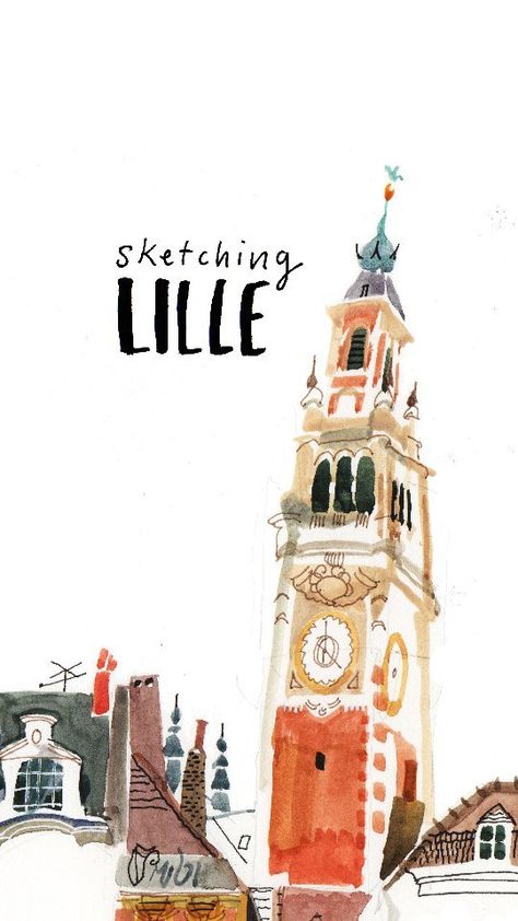 French Illustration Drawings, French Illustration Art, City Landscape Illustration, French Drawings, Loose Sketching, Mini Illustration, City Sketches, French Illustration, City Postcard