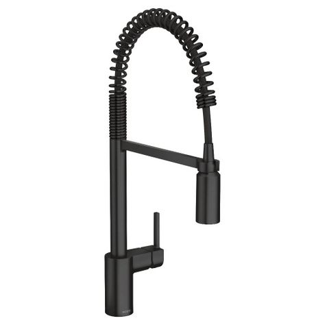 Moen Align, Black Kitchen Faucet, Smart Faucet, Touchless Kitchen Faucet, Kitchen Faucet With Sprayer, Galley Kitchens, Pull Out Faucet, Black Kitchen Faucets, Clean Technology