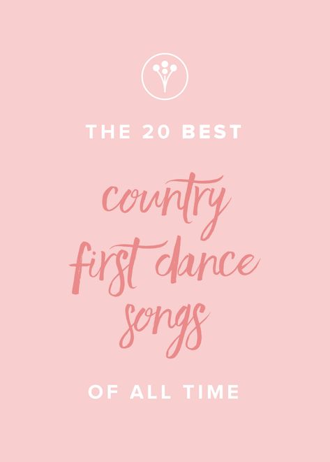 The 20 Best Country First Dance Songs of All-Time - 1 in 4 couples pick a country song for their first dance. From Brad Paisley to Kacey Musgraves, see the best country first dance songs on WeddingWire! Country First Dance Songs, Top Love Songs, Popular Wedding Songs, Country Wedding Songs, First Dance Wedding Songs, Country Love Songs, Wedding Dance Songs, Dance Songs, Country Song