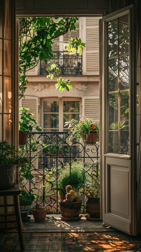 Balcony Esthetics, Balcony From Outside, Small Rooftop Ideas, Balcony Makeover, Patio Gardens, Roof Gardens, Rustic Ideas, Small Balcony Design, Peaceful Moments