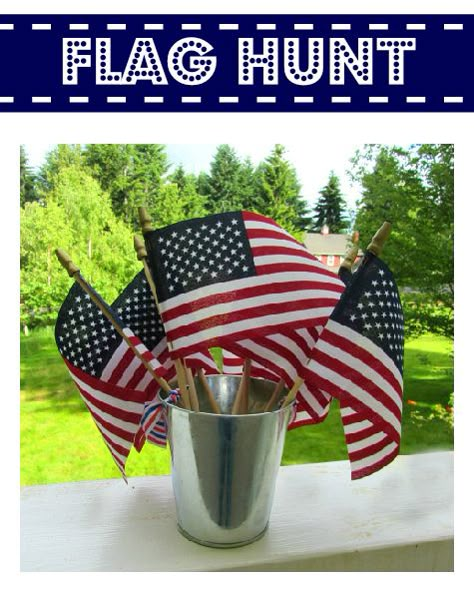 Flag Hunt for a large group of kids. Tag each flag with a number and a letter. kids can work alone or in groups. as they find the flags, they leave them there and just copy the letter onto the coordinating blank on their paper. spell out "Time for Popsicles" and have them turn in their sheet for a cool treat! July Hairstyles, Easy Games For Kids, Patriotic Activities, 4th Of July Games, 13 Colonies, Flag Day, American Flags, Patriotic Crafts, 4th Of July Celebration