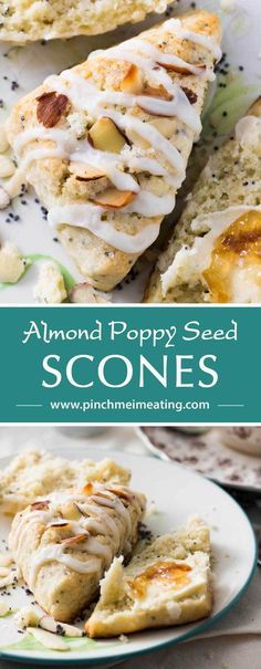 Almond poppy seed scones are a perfect companion to afternoon tea! Moist, dense, crumbly, and not overly sweet, they're a unique variation on the more common lemon poppy seed combination. Scone Recipes, Lemon Poppy Seed, Lemon Poppy, Scone Recipe, Poppy Seed, Breakfast Breads, Sweet Savory, Brunch Recipes, Scones