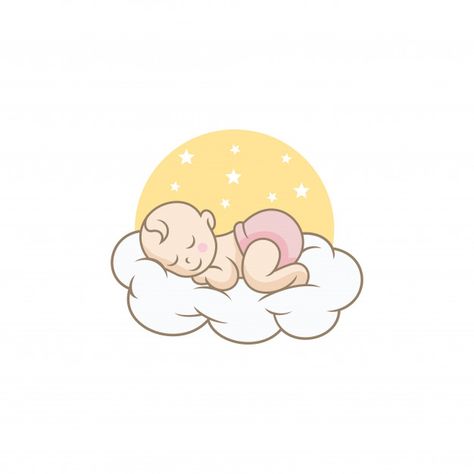 Sleeping cute baby logo designs template... | Premium Vector #Freepik #vector #logo #business #abstract #baby Baby Logo Design, Whatsapp Wallpapers Hd, Baby Icon, Clipart Baby, Baby Logo, Belly Painting, Baby Hospital, Baby Drawing, Baby Clip Art