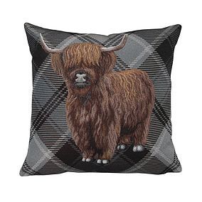 All Cushions And Throws | Dunelm Cow Tapestry, Stag Cushion, Tartan Cushions, Highland Cow Gifts, Stag Design, Highland Cow Print, Cow Design, Tapestry Cushion, Cow Gifts