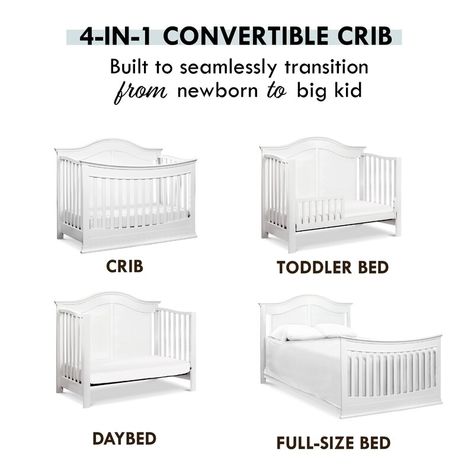 DaVinci Meadow 4-in-1 Convertible Crib & Reviews | Wayfair Crib To Toddler Bed, 4 In 1 Crib, Convertible Bed, Arched Headboard, Crib Toddler Bed, Adjustable Mattress, Amazon Reviews, Mini Crib, Toddler Furniture