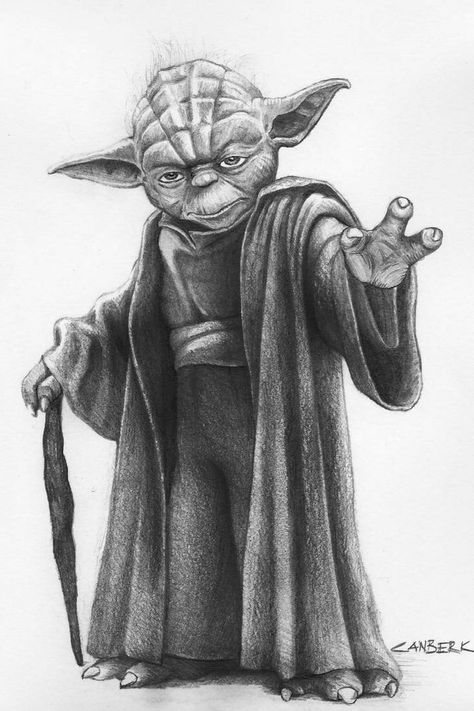 Master Yoda Art, Paul Stowe, Star Wars Zeichnungen, Star Wars Art Drawings, Yoda Drawing, Yoda Art, Star Wars Character, Master Yoda, Dark Vador