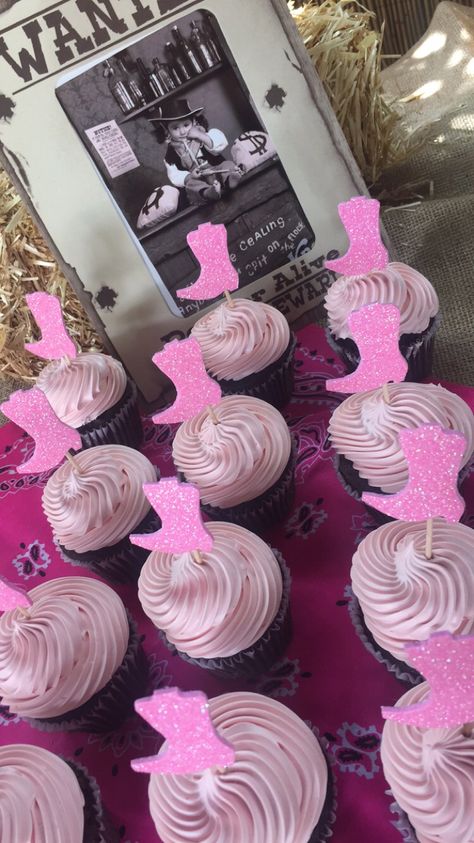 Pink Cowgirl Bday Party Ideas, 21st Birthday Ideas Cowgirl, Cowgirl Desserts, Cowgirl Birthday Cupcakes, Cowgirl Themed Birthday Party 21, Pink Cowgirl 21st Birthday, 21st Birthday Ideas Pink Cowgirl, Cowgirl Cupcakes, Cowgirl Decorations Party