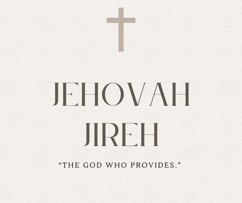 Yaweh Aesthetic, Jehovah Jireh Wallpaper, Jehovah Jireh Tattoo, Christian Graphics, God Heals, Bible Quotes Images, Christian Bible Quotes, Names Of God, Inspirational Bible Quotes