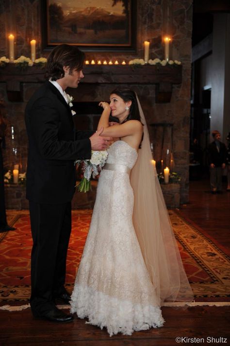 Genevieve Cortese and Jared Padalecki Wedding Genevieve Cortese, Sam E Dean Winchester, Gen Padalecki, Genevieve Padalecki, Supernatural Actors, Jared Jensen, Jensen And Misha, Jensen Ackles Jared Padalecki, Supernatural Jensen