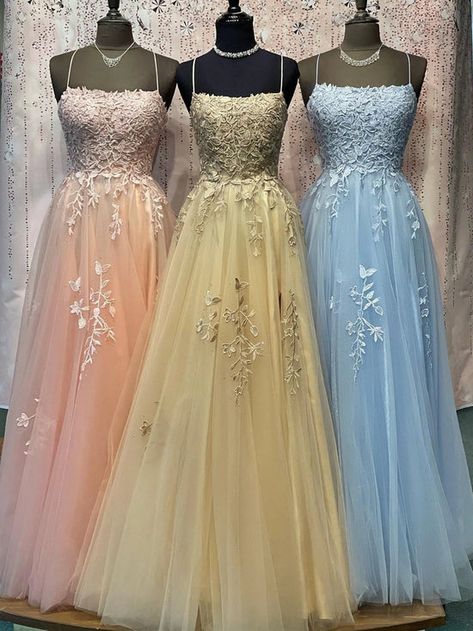 Spaghetti Strap Prom Dress, Tulle Sleeves, Elegant Prom Dresses, Evening Dresses Cocktail, Long Prom Dresses, Vestidos Prom, Dresses Lace, Prom Dresses Lace, Formal Dresses Prom