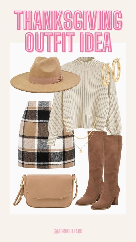 Shop our Influencers' top picks on Amazon Thanksgiving Outfit Plus Size, Tan Outfits For Women, How To Accessorize An Outfit, Thanks Giving Outfits Women, Thanks Giving Outfits, Tan Outfits, Thanksgiving Skirt, Accessorize An Outfit, Modest Mom