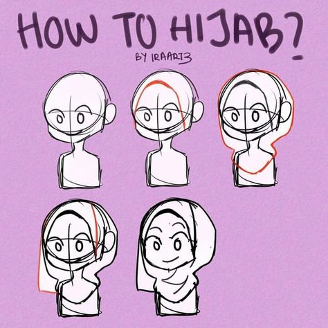 How To Draw Hijab, Hijab Drawing Reference, Hijab Animation, Movie Character Ideas, Animation Drawing Sketches, Hijab Art, Comic Reference, Hijab Drawing, Pencil Drawings Of Girls